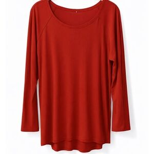 lululemon athletica Rich Red Long Sleeve Tee